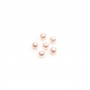 Perle de culture AKOYA japonais semi-percée ronde 7-7.5mm x 1pc