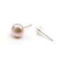 Silver 925 ear studs with flat round base 4mm x 4pcs