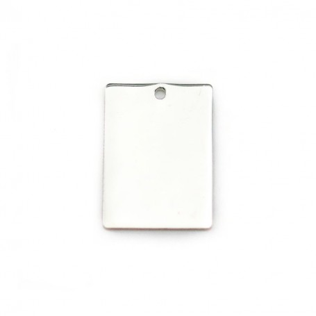 925 sterling silver rectangular medal to engrave 10x14mm x 1pc