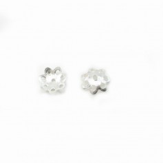 925 sterling silver flower "cup" finding 6mm x 10pcs