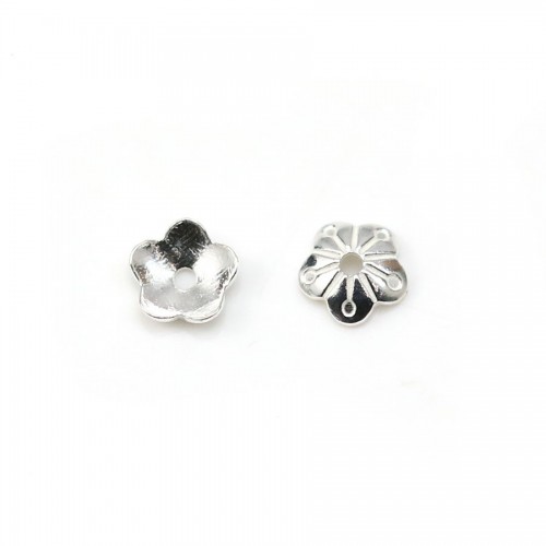 Clover earstuds with zirconium oxide, 925 Sterling Silver 7.5x16.5mm X 2pcs