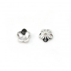 Cup in shape of flower openwork, in 925 silver, in size of 4mm x 20pcs