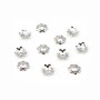 925 Sterling Silver Rhodium Flower Saucers 5mm x 10 pcs