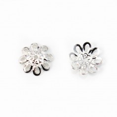 925 sterling silver flower-shape "cup" finding 8mm x 10pcs