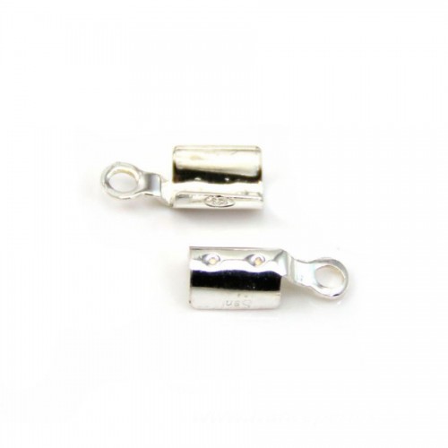 Spitze Zange für flache Schnürsenkel, 1-1.5mm 925er Silber x 4Stk