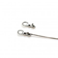 Crimp End mini pliers, silver 925, for 0.5mm wire x 4pcs