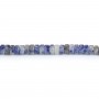 Jaspe de tache bleue, en forme de rondelle Heishi 2x4mm x 40cm