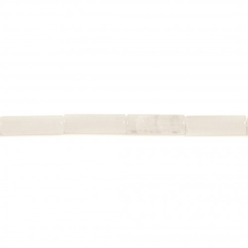 Jade branco, forma de tubo 4x13mm x 40cm