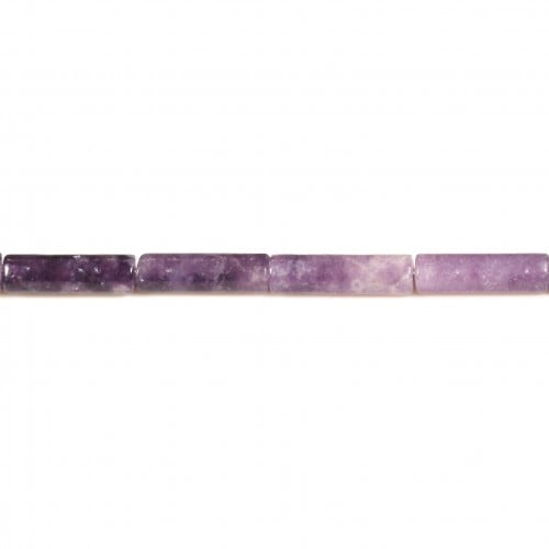 Lépidolite, en forme de tube 4x13mm x 40cm