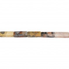 Agata matta, multicolore, rettangolo, 4x13mm x 40cm