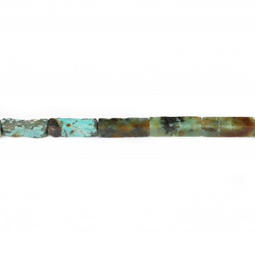 Turquoise africaine, en forme de rectangle 4x13mm x 40cm