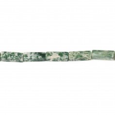 Rettangolo di diaspro a macchie verdi 4x13mm x 39cm