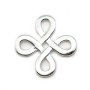 Filigree in 925 silver, in the shape of a chinese knot, 11.8mm x 1pc