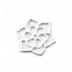 6-blättriger Blumen-Break mit durchbrochenen Blüten in 925er Silber 13mm x 1pc