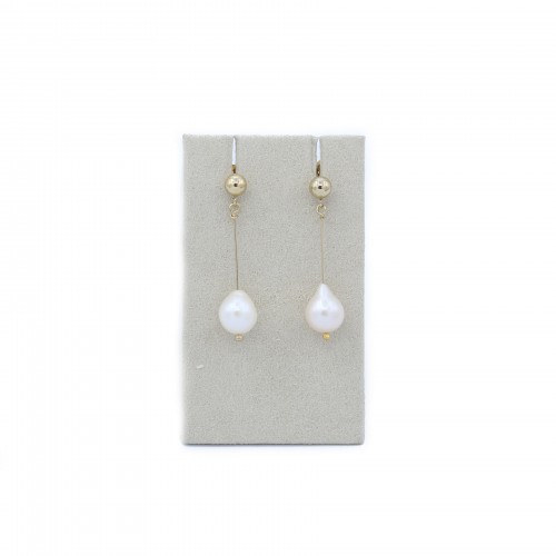 Gold filled & cultured freshwater pearl earring x 2pcs