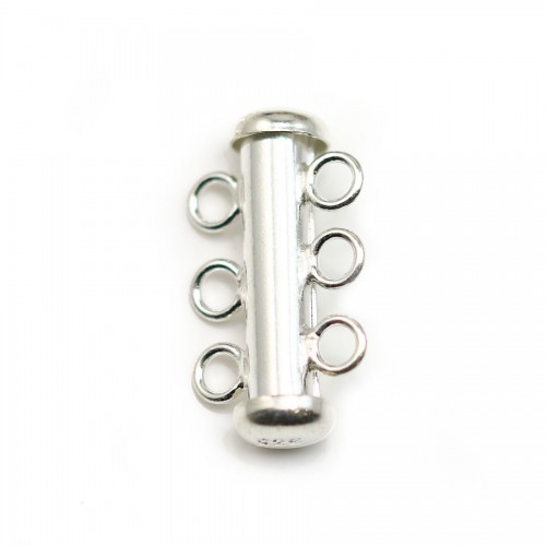 925 sterling silver 3 strands magneticn tube clasp 21mm x 1pc