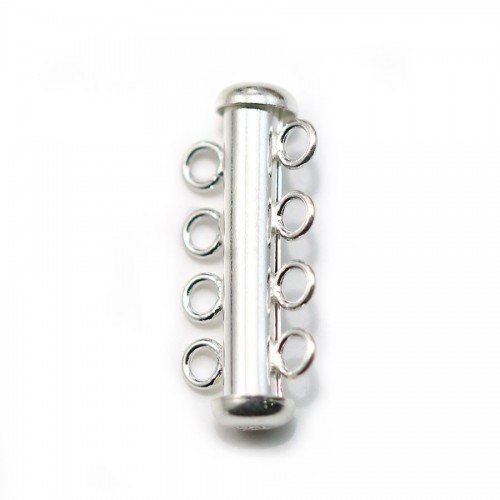 925 sterling silver 4 strands magneticn tube clasp 26 mm x 1 PC