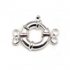 925 silver spring ring clasp with 2 rings 14mm x 1pc