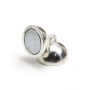 Magnetic clasp, in round shape, in 925 silver, measuring 10mm x 1pc