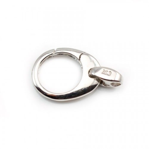 Key ring clasp, 925 Silver 19mm x 1pc