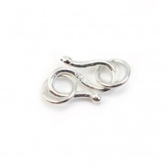 Clasp S & 2 rings silver 925 7x10mm x 1pc