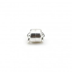 Clasp 5.5mm magnet with 925 silver rings x 1pc