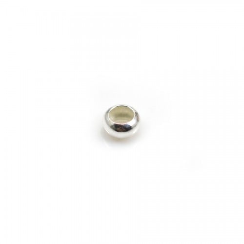 Intercalary in 925 silver, in round shape, in size of 2 * 4mm x 10 pcs