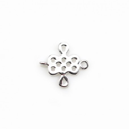 925 Sterling Silver Chinese knot Spacer 9mm x 2pcs 