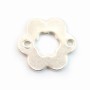 925 Sterling Silver flat Flower spacer 12mm x 2pcs