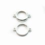 Spacer support for cabochon round,sterling silver 925, 10mm x 1pc