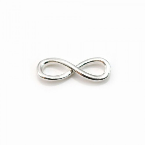 Spacer infinity ,sterling silver 925, 5x15mm x 1pc