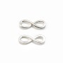 Spacer infinity ,sterling silver 925, 5x15mm x 2pcs