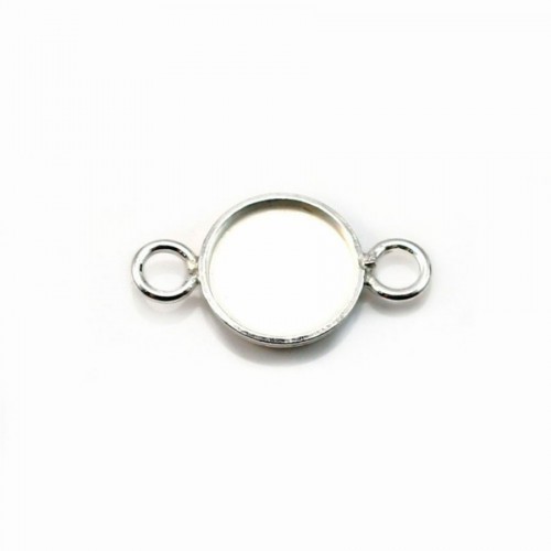 Intercalaire support rond à coller, argent 925, 8mm x 1pc