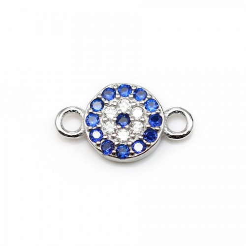 925 sterling silver & zirconium spacer 6x11mm x 1pc