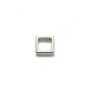 Spacer in 925 silver, in shape of squared, with 2 holes, 6mm x 4pcs