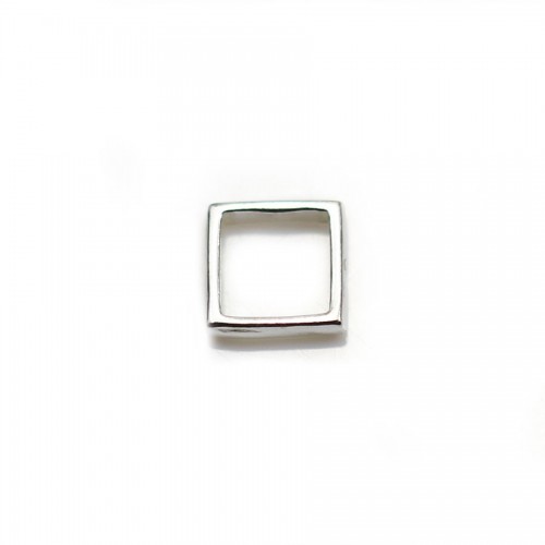 Spacer in 925 silver, in shape of squared, with 2 holes, 8mm x 2pcs