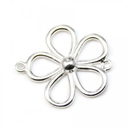925 sterling silver spacer flower 16x18mm x 1pc