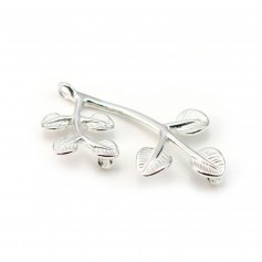Small branch charm with three clips, silver 925, 16x25mm x 1pc