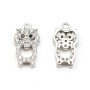925 sterling silver pendant with zirconium oxide, in owl shaped 6 * 11.5mm x 1pc