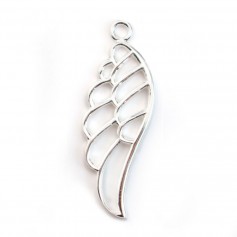 Chiseled wing charm in silver 925 27x9mm x 1pc