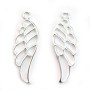 925 Sterling Silver hollow wing charm 22 *9 mm x 2pcs 