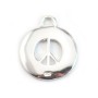Paz & Amor Charme redondo recortado de prata 925 15mm x 1pc