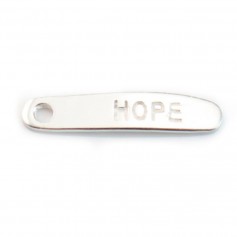 Colgante grabado "esperanza" en plata 925 19x4mm x 2pcs