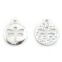 Round cut Dragonfly charm 925 sterling silver 15mm x 1pc