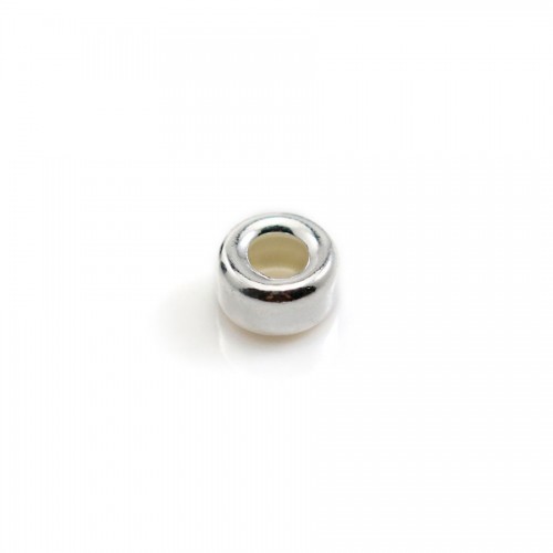 Perline rotonde argento 925 6x3mm x 4pz