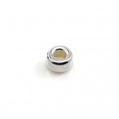Perles rondelles en argent 925 6x3mm x 4pcs