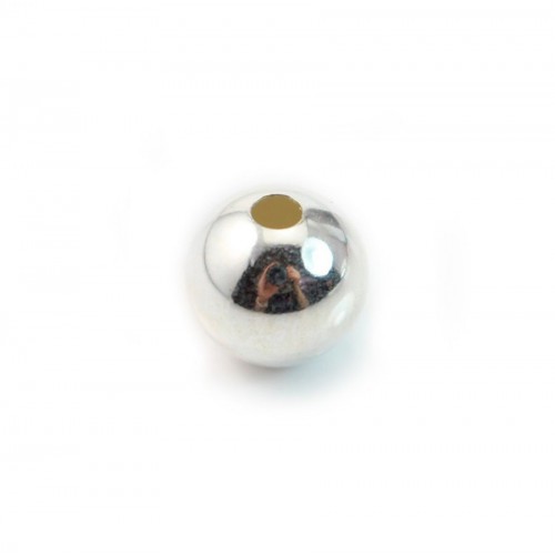 925 sterling silver large round bead 10.5mm x 1pc