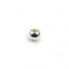 925er Silber facettierte runde Perlen 5mm x 4pcs
