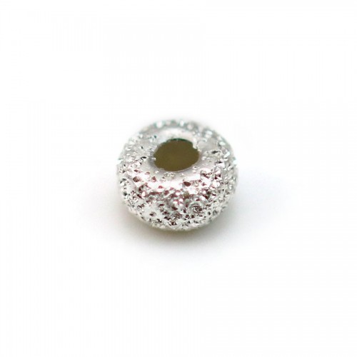 Perle aus 925er Silber mit Diamantbeschichtung 2x3.5mm x 10pcs