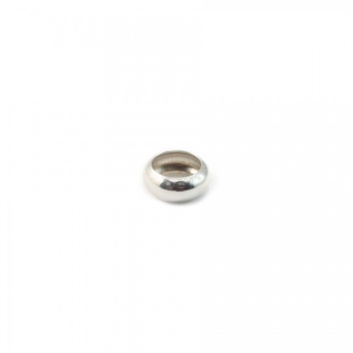 Perla distanziatrice rotonda argento 925 5,5 mm x 6 pezzi